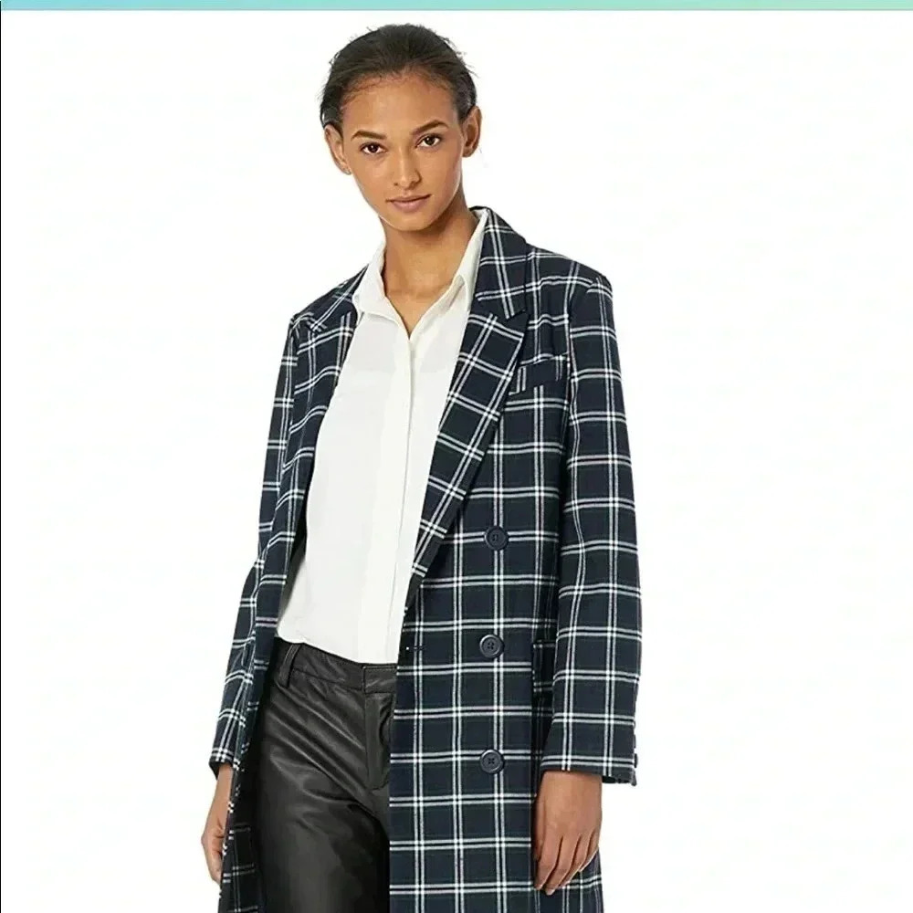 BB Dakota Women's Top Notch Check Plaid Coat